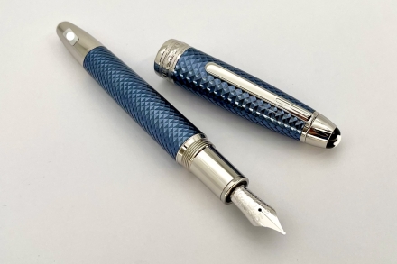 Rollerball Pen Handmade Vintage Conway Cerulean Blue Body 18 Coat Glass polish finish