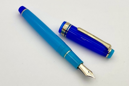 Sensa Metro Gold Ballpoint Pen in Lapis Blue Swirl