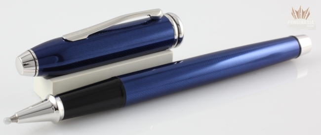 Blue Lacquer & Chrome Cross Apogee Rollerball Pen New In Box 