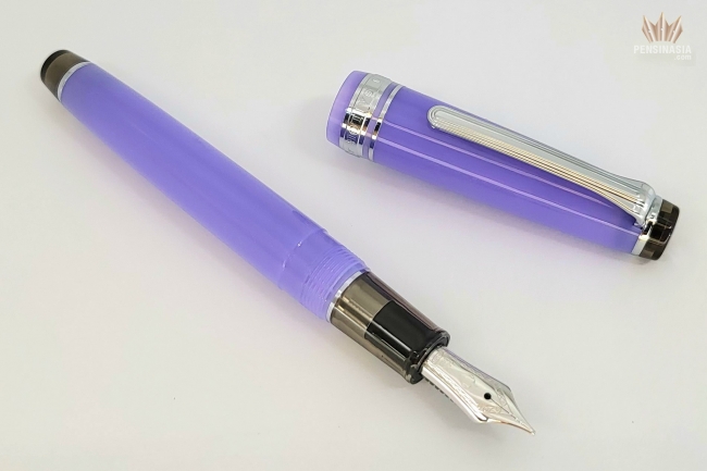 Stylo Plume Sailor Professional Gear Slim Silver, Metallic Violet